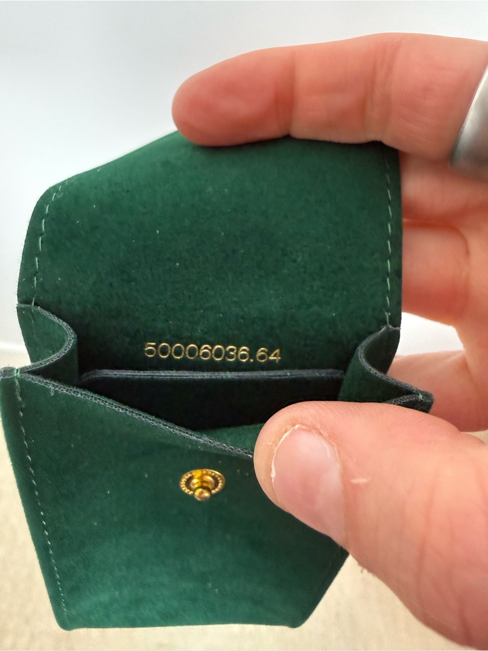 ROLEX | RARE Green Suede Watch Service Travel Pouch - Picture 5 of 7
